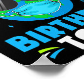 ハッピーアースデイ誕生日生まれシャツが4月22日 ポスター (角)