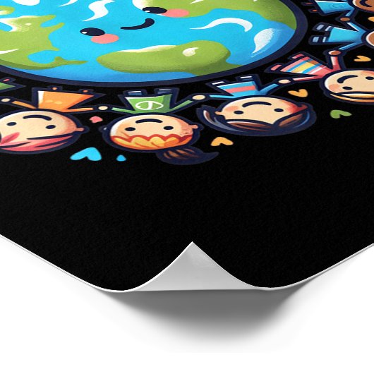 ハッピーアースデイ2025アースデイクール子ども子供たち ポスター (角)