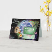 ハッピーアースデイ🌐🌱 カード (黄色い花)