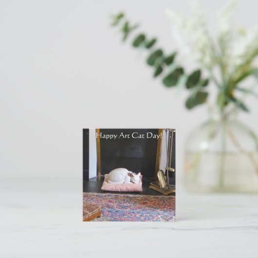 ハッピーアートキャットデイ！ ノートカード (スタンド正面)