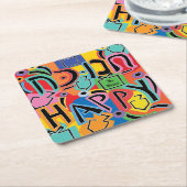 ハッピーアート スクエアペーパーコースター (アングル)