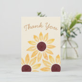 ハッピーイエローウォーター色ひまわり サンキューカード (スタンド正面)