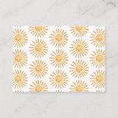 ハッピーイエローサンシャインおむつラッフルベビーシャワー エンクロージャーカード (裏面)