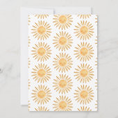 ハッピーイエローサンシャインボホベイビーシャワー 招待状 (裏面)