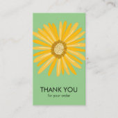 ハッピーイエローデイジーオーダーサンキューソーシャルアイコン 名刺 (正面)