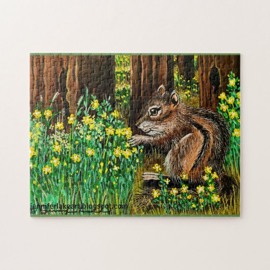 ハッピーイエローデイジーチプムンク ジグソーパズル (横)