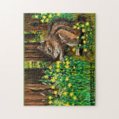 ハッピーイエローデイジーチプムンク ジグソーパズル (縦)