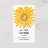 ハッピーイエローデイジー 図解入りの、写真付きの 名刺 (裏面)