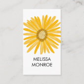 ハッピーイエローデイジー 図解入りの、写真付きの 名刺 (正面)