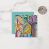 ハッピーイエローバードアート ノートカード (正面/裏面インサイチュ)