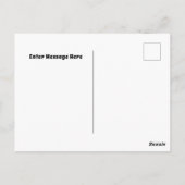 ハッピーイエローフェイススマイルお誕生日黒 ポストカード (裏面)