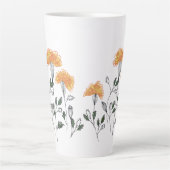 ハッピーイエローフラワーズラテマグ カフェラテマグ (正面)