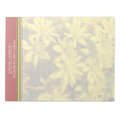 ハッピーイエローフラワーメモパーソナライズされた帳 ノートパッド (正面)