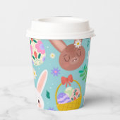 ハッピーイカスタマイズースターかわいいウサギ 紙コップ (裏面)