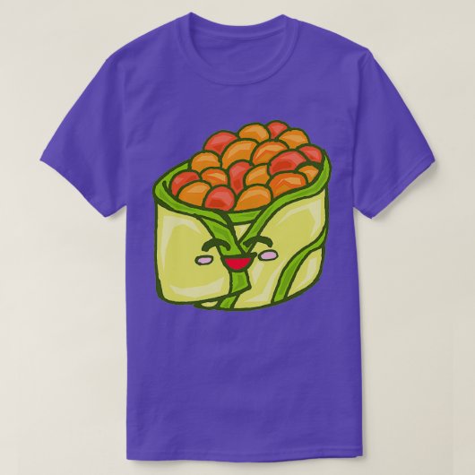 ハッピーイクラグンカンとアボカド Tシャツ (デザイン正面)