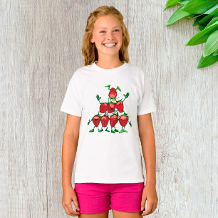 ハッピーイチゴファミリー フルーツピラミッド Tシャツ
