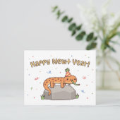 ハッピーイモリイヤー おもしろい新年の挨拶 ポストカード (スタンド正面)