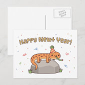 ハッピーイモリイヤー おもしろい新年の挨拶 ポストカード (正面/裏面)