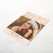 ハッピーイヤーフォイル卒業アナウンス編集可能カラー 箔招待状 (回転した状態)