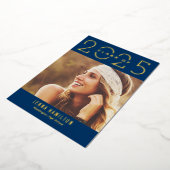 ハッピーイヤーフォイル卒業アナウンス編集可能カラー 箔招待状 (回転した状態)