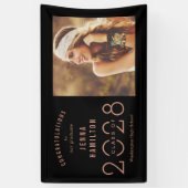 ハッピーイヤー編集可能カラーフォト卒業バナー 横断幕 (縦)