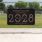 ハッピーイヤー編集可能カラー卒業バナー 横断幕 (インサイチュ)