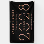 ハッピーイヤー編集可能カラー卒業バナー 横断幕 (縦)