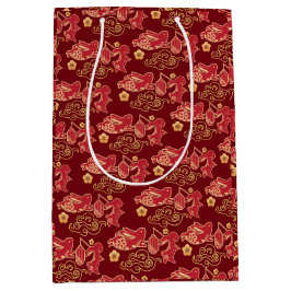 ハッピーイヤー・オブ・ザ・ラビットレッド中国の・ゴールデン ミディアムペーパーバッグ