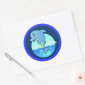 ハッピーイルカ ラウンドシール (封筒)
