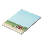 ハッピーイングリッシュクリームゴールデンレトリバーで農場 ノートパッド (回転)