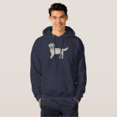 ハッピーイングリッシュクリームゴールデンレトリバーマンガードッグ パーカ (正面フル)