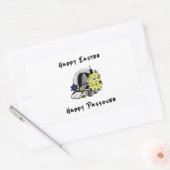 ハッピーインターフェイスイースターと過ぎ越し 長方形シール (封筒)