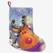 ハッピーインディアクリスマスストッキングメリークリスマス スモールクリスマスストッキング (正面)