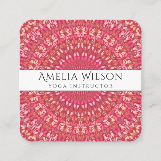 ハッピーインディアンサマーマンダラ スクエア名刺 (正面)