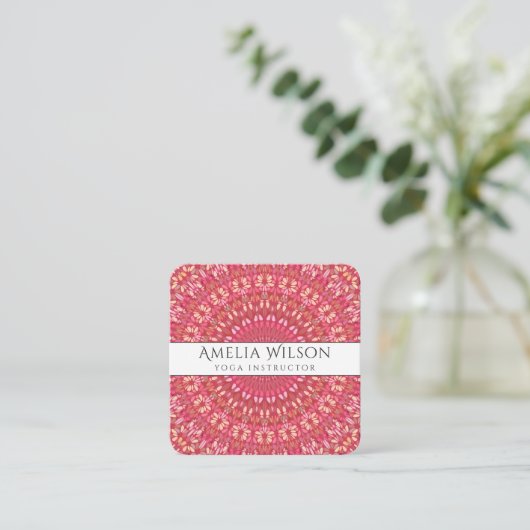 ハッピーインディアンサマーマンダラ スクエア名刺 (スタンド正面)