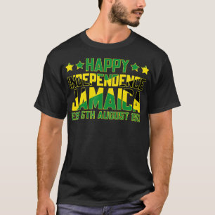 ハッピーインディペンデンスジャマイカEst 6威厳があるth 1962ジャム Tシャツ