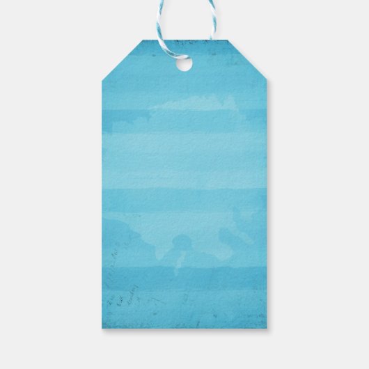 ハッピーインディペンデンスデイアメリカン国旗のイラストレーション ギフトタグ (裏面)