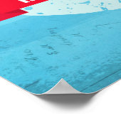 ハッピーインディペンデンスデイアメリカン国旗のイラストレーション ポスター (角)