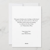 ハッピーインディペンデンスデイアメリカ シーズンカード (裏面)