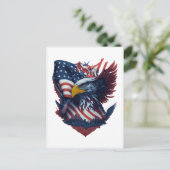 ハッピーインディペンデンスデイアートフリーダム7月4日 ポストカード (スタンド正面)