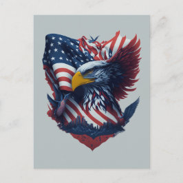 ハッピーインディペンデンスデイフリーダム7月4日アート ポストカード