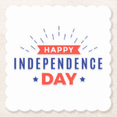 ハッピーインディペンデンスデイ紙コースター ペーパーコースター (正面)