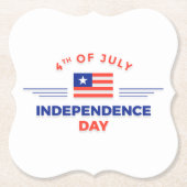 ハッピーインディペンデンスデイ紙コースター ペーパーコースター (正面)