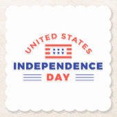 ハッピーインディペンデンスデイ紙コースター ペーパーコースター (正面)