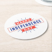 ハッピーインディペンデンスデイ紙コースター ラウンドペーパーコースター (アングル)