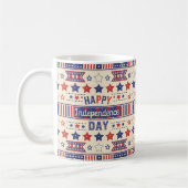 ハッピーインディペンデンスデイ&7月4日ギフト コーヒーマグカップ (左)
