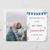 ハッピーインディペンデンス7月4日ベビー妊娠写真 案内状 (正面)