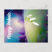 ハッピーインボルク葉書とスノードロップフラワー シーズンポストカード (正面)