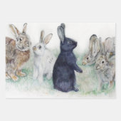 ハッピーイースターうさぎ ラッピングペーパーシート (正面2)