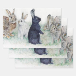 ハッピーイースターうさぎ ラッピングペーパーシート